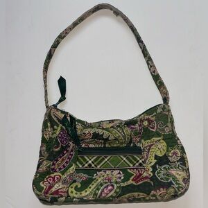 Vera Bradley Paisley Shoulder Bag in Green and Purple